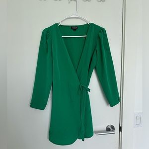 Green Topshop Wrap Dress